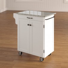 August Grove Savorey Kitchen Cart with Granite Top ATGR8455